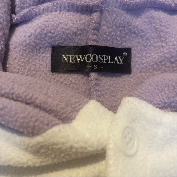 NEWCOSPLAY Purple Mint Green Unicorn Onesie with Hood Size Small - Picture 6 of 6